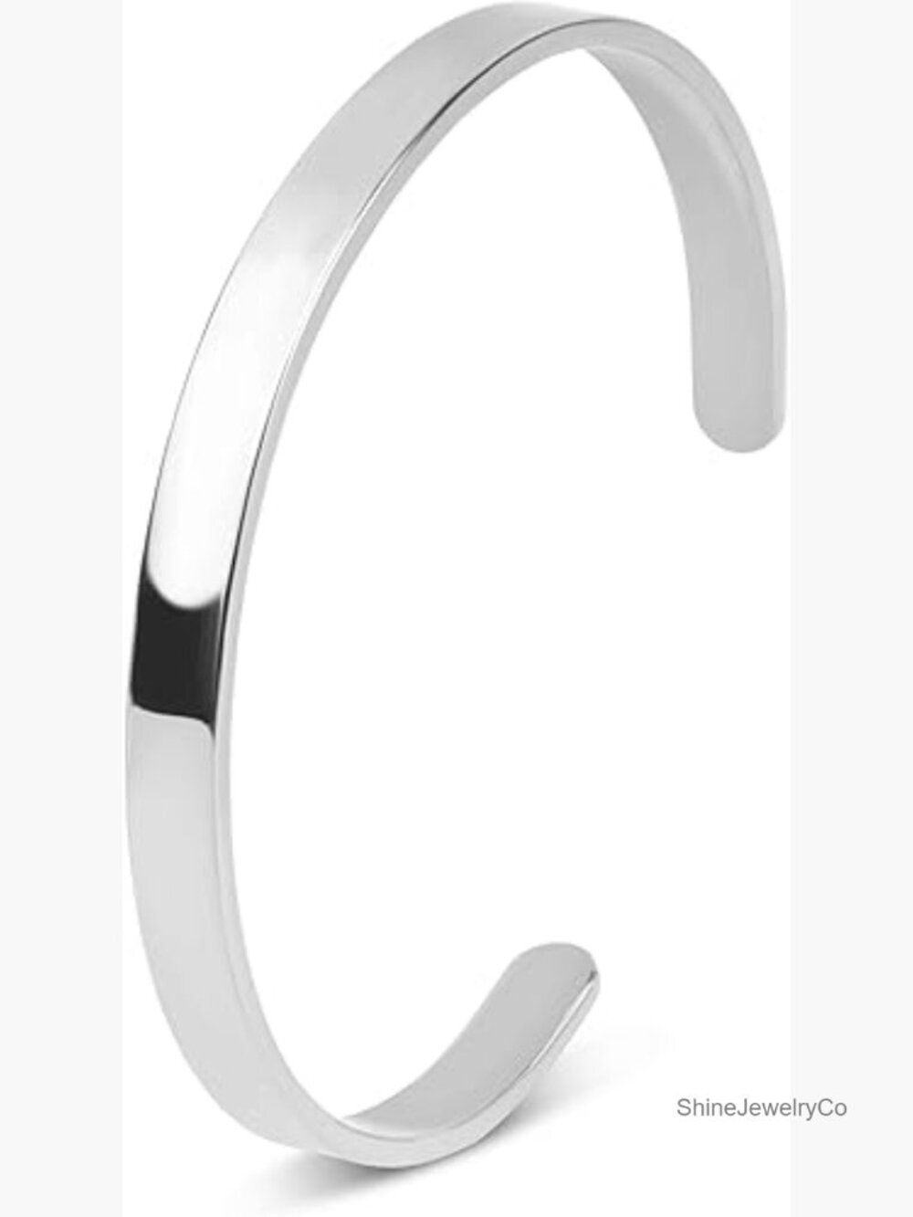 Minimalist Open Cuff Bracelet - Stainless Steel, Unisex, Tarnish-Proof